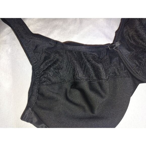 Glamorise WonderWire Minimizer Bra Size 36C Black Full Coverage Lingerie Black - Picture 6 of 7